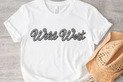 Wild West Skull Clipart SVG Rope Font Wild West Tshirt Desig Product Image 3