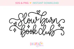 Slow Burn Book Club SVG PNG Product Image 2