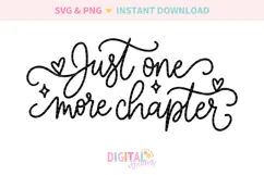 Just One More Chapter SVG PNG Product Image 2