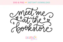Meet Me At The Bookstore SVG PNG Product Image 2