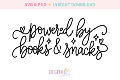 Powered By Books And Snacks SVG PNG Product Image 2