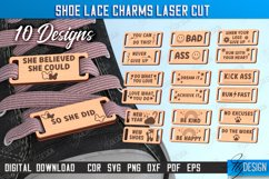 Shoe Lace Charms Laser Cut Bundle, Wooden Shoe Accessories Product Image 1