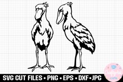 Shoebill SVG PNG EPS DXG Clipart Cut File Vector Cricut Product Image 1