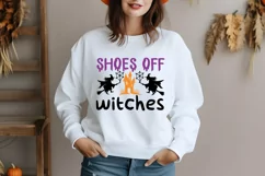 Shoes off witches SVG, Haunted House SVG, Halloween Bat SVG Product Image 3