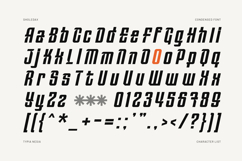 Sholedax - Modern Condensed Italic Racing Font Product Image 2
