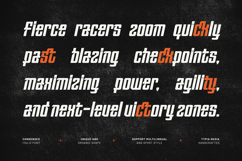 Sholedax - Modern Condensed Italic Racing Font Product Image 5
