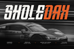 Sholedax - Modern Condensed Italic Racing Font Product Image 1