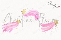 Pink Watercolor Shooting Star - Tooth Fairy PNG Product Image 3