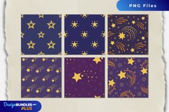 Shooting Star with Vintage Color Seamless Pattern Paper Pack Product Image 1