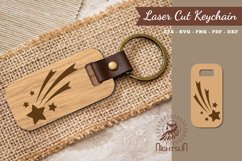 Shooting Stars Laser Cut Keychain Product Image 1