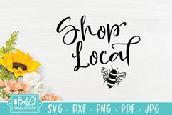 Shop Local SVG - Bee Design - Tote Bag SVG Product Image 2