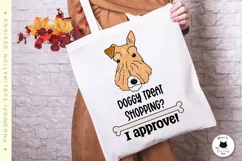 tote bag with fox terrier design