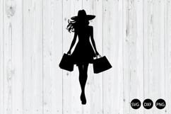 Shopping Woman SVG, Shopping Girl SVG, Fashion SVG Product Image 1