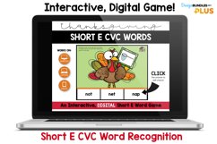 Short E Interactive Game, Thanksgiving Themed Product Image 1