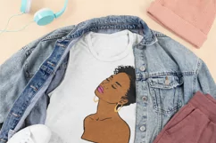 Short Hair Black Woman SVG Cut File Melanin SVG
