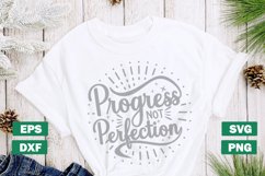 Short motivational SVG quotes | Progress not perfection Product Image 1