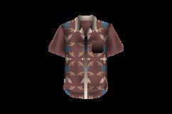 Short sleeve flannel realistic shirt textile indonesia batik Product Image 2