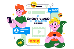 10 Short Video and Reels Illustration Product Image 1