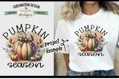 Pumpkin Season Pumpkin Bow | PNG Design for Sublimation DTF Product Image 4