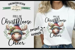 Full Of Christ Moose Cheer | PNG Design for Sublimation, DTF Product Image 1