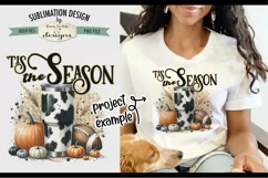 Tis Season Cow Print Cup | PNG Design for Sublimation DTF Product Image 5