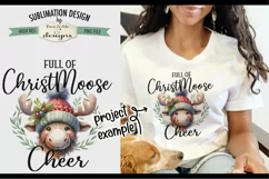 Full Of Christ Moose Cheer | PNG Design for Sublimation, DTF Product Image 5
