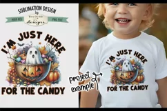 I'm Just Here For The Candy | Trick or Treat Bag PNG Design Product Image 4