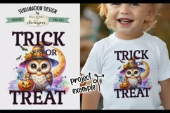 Cute Halloween Owl with Candy | Trick or Treat PNG Design Product Image 3