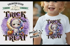 Cute Mummy Halloween Trick or Treat Bag PNG Design Product Image 2