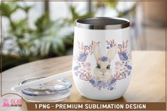 Floral bunny, cute floral bunny design, Easter sublimation Product Image 4