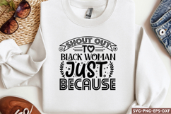 Shout out to black woman SVG, Black Woman SVG Product Image 1