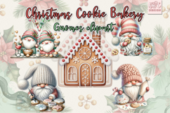 Christmas Cookie Bakery Gnomes Winter Watercolor Clipart Product Image 4