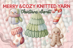 Cozy &amp; Merry Christmas Knitted Yarn Clipart Bundle Product Image 4