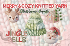 Cozy &amp; Merry Christmas Knitted Yarn Clipart Bundle Product Image 5