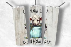 Goat Tumbler Wrap 20 oz Skinny Tumbler Sublimation Design Product Image 1
