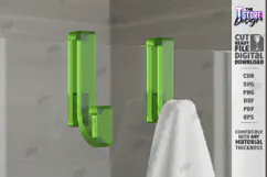 Shower Glass Hook SVG Acrylic Over Door Towel Holder Laser Product Image 1