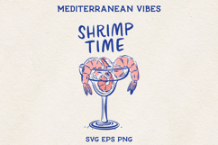 Shrimp Time SVG | Funny Shrimp Cocktail Illustration PNG EPS Product Image 1