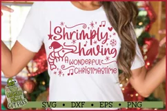 Shrimply Having a Wonderful Christmastime SVG File Product Image 1