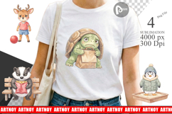 Shy Awkward School Animal Sublimation Product Image 1
