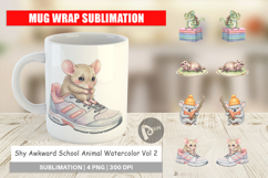 Shy Awkward School Animal Mug Wrap Product Image 1