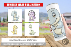 Shy Baby Dinosaur Tumbler Product Image 1