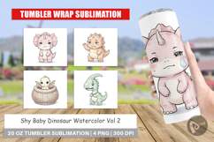 Shy Baby Dinosaur Tumbler Product Image 1