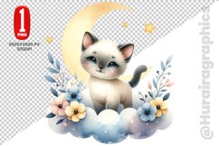 Siamese Cat Clipart - PNG File Product Image 1
