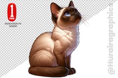 Siamese Cat Clipart - PNG File Product Image 1
