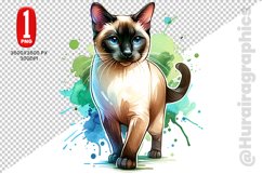 Siamese Cat Clipart - PNG File Product Image 1