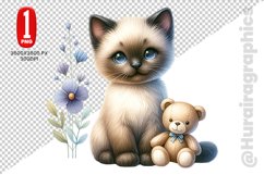 Siamese Cat Clipart - PNG File Product Image 1