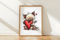 Siamese Sweetheart Wings Valentine PNG Product Image 3