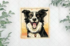 Dog Portrait Vintage Sublimation Clipart Product Image 1