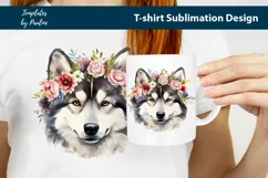 Siberian HuskyDog Breed Sublimation T shirt design