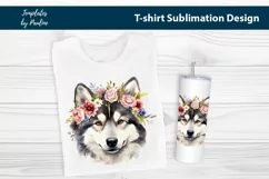Siberian HuskyDog Breed Sublimation T shirt design